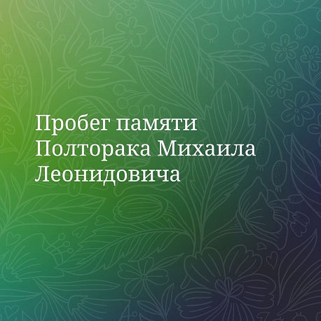 Забег Кросс-пробег памяти Полторака Михаила Леонидовича